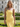 One Shoulder Lace Up Midi Sheath Prom Dress in Yellow