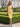 One Shoulder Lace Up Midi Sheath Prom Dress in Yellow
