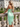 One Shoulder Lace Up Midi Sheath Prom Dress in Mint Green