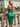 One Shoulder Lace Up Midi Sheath Prom Dress in Emerald Green