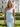 One Shoulder Lace Up Midi Sheath Prom Dress in Sky Blue