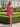 One Shoulder Lace Up Midi Sheath Prom Dress in Hot Pink