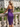 One Shoulder Lace Up Midi Sheath Prom Dress in Purple