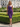 One Shoulder Lace Up Midi Sheath Prom Dress in Purple
