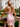 One Shoulder Backless Lace Up Mini Sheath Prom Dress in Pink