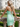 One Shoulder Backless Lace Up Mini Sheath Prom Dress in Mint Green