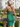 One Shoulder Backless Lace Up Mini Sheath Prom Dress in Emerald Green