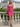 One Shoulder Backless Lace Up Mini Sheath Prom Dress in Hot Pink