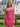 One Shoulder Backless Lace Up Mini Sheath Prom Dress in Hot Pink