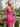 One Shoulder Backless Lace Up Mini Sheath Prom Dress in Hot Pink