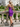 One Shoulder Backless Lace Up Mini Sheath Prom Dress in Purple
