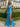 Halter V-Neck Backless Long Mermaid Prom Dress WIth Split in Acid Blue