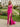 Halter Backless Long Mermaid Prom Dress With Split in Hot Pink