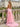 Sexy Halter Backless Long Mermaid Prom Dress With Drop in Pink