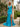 Halter Backless Long Mermaid Prom Dress With Split in Acid Blue