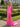 Halter Cut Side Pleated Long Mermaid Prom Dress With Split in Hot Pink