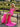 Halter Cut Side Pleated Long Mermaid Prom Dress With Split in Hot Pink