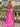 Halter Cut Side Pleated Long Mermaid Prom Dress With Split in Hot Pink
