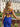 Halter Backless Zipped Long Mermaid Prom Dress With Split in Royal Blue