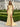 Halter Backless Zipped Long Mermaid Prom Dress With Split in Yellow