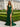 Halter Backless Zipped Long Mermaid Prom Dress With Split in Emerald Green