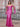 Off Shoulder Lace Up Bow Trumpet Prom Dress - Hot Pink