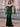 Off Shoulder Lace Up Bow Trumpet Prom Dress - Emerald Green