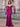 Off Shoulder Lace Up Bow Trumpet Prom Dress - Fuchsia