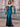 Off Shoulder Lace Up Bow Trumpet Prom Dress - Teal