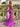 V-Neck Backless Lace Up Long Mermaid Prom Dress - Fuchsia