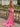 V-Neck Backless Lace Up Long Mermaid Prom Dress With Split in Pink