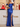 Wrinkled Off Shoulder Trumpet Long Prom Dress - Royal Blue