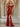 Wrinkled Off Shoulder Trumpet Long Prom Dress - Red