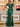 Wrinkled Off Shoulder Trumpet Long Prom Dress - Emerald Green