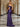 Wrinkled Off Shoulder Trumpet Long Prom Dress - Purple