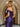 Wrinkled Off Shoulder Trumpet Long Prom Dress - Purple