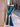 Wrinkled Off Shoulder Trumpet Long Prom Dress - Teal