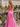 Off Shoulder Hot Fix Illusion Sheer Bodice Lace Up Long Mermaid Prom Dress With Drop in Hot Pink