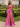 Off Shoulder Hot Fix Illusion Sheer Bodice Lace Up Long Mermaid Prom Dress With Drop in Hot Pink