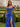 Off Shoulder Hot Fix Illusion Sheer Bodice Lace Up Long Mermaid Prom Dress With Drop in Royal Blue
