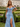 Off Shoulder Hot Fix Illusion Sheer Bodice Lace Up Long Mermaid Prom Dress With Drop in Sky Blue