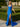 Tank Ruffle Shoulder Backless Long Mermaid Prom Dress With Split in Royal Blue
