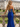 Sparkly Bodice Sheer Ruched Lace Up Long Mermaid Prom Dress With Split in Royal Blue