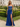 Sparkly Bodice Sheer Ruched Lace Up Long Mermaid Prom Dress With Split in Royal Blue