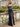 Sparkly Bodice Sheer Ruched Lace Up Long Mermaid Prom Dress With Split in Navy Blue