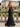 Sparkly Bodice Sheer Ruched Lace Up Long Mermaid Prom Dress With Split in Black