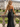 Sparkly Bodice Sheer Ruched Lace Up Long Mermaid Prom Dress With Split in Black