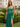Sparkly Bodice Sheer Ruched Lace Up Long Mermaid Prom Dress With Split in Emerald Green