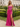 Sparkly Bodice Sheer Ruched Lace Up Long Mermaid Prom Dress With Split in Hot Pink