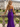 Sparkly Bodice Sheer Ruched Lace Up Long Mermaid Prom Dress With Split in Purple